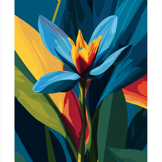 Stemme af tropisk silke - No Frame, With White Border