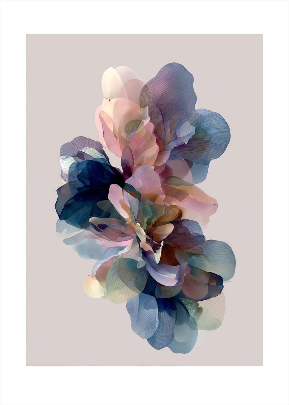 Hvisken af silke og regn - No Frame, With White Border