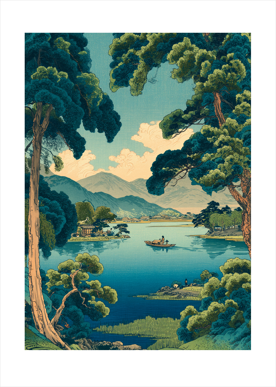 Stillevandets hvisken - No Frame, With White Border