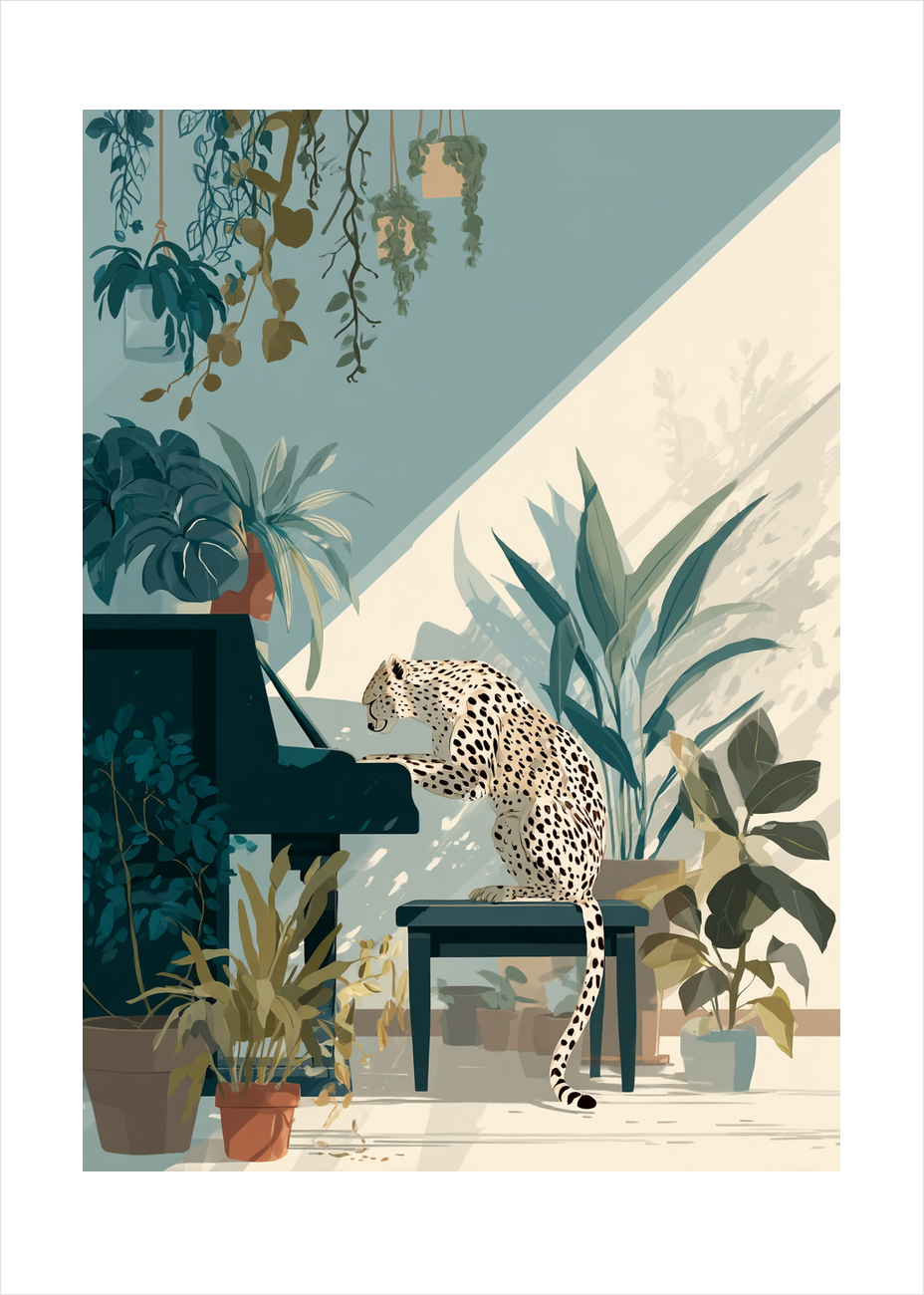 Potespil i grønne skygger - No Frame, With White Border