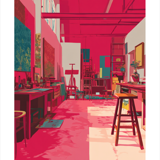 Lærredets stille sus - No Frame, With White Border