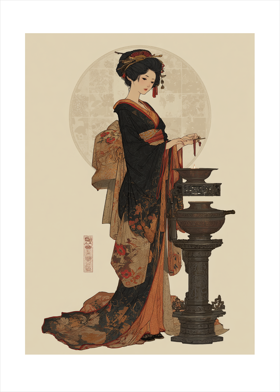 Røgens stille hvisken - No Frame, With White Border