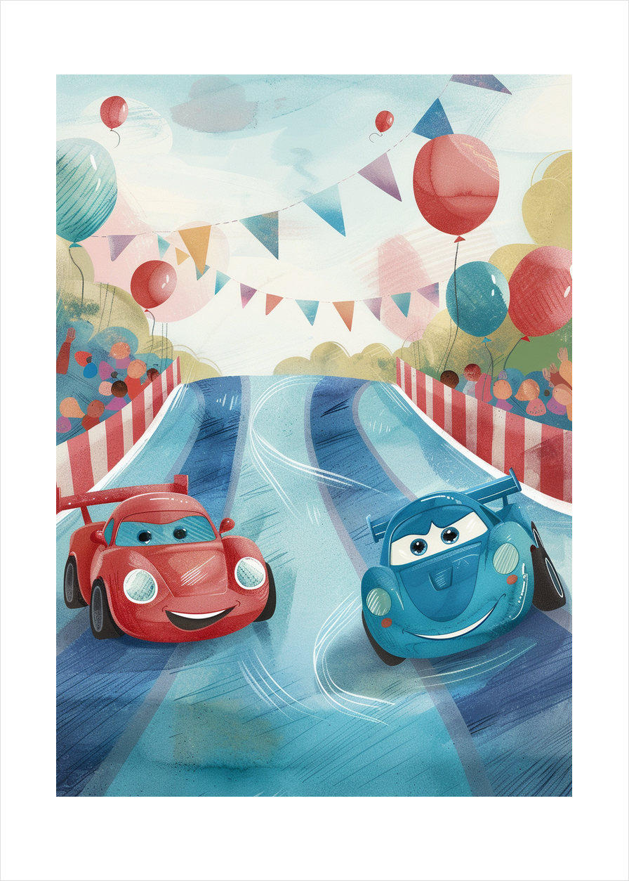 Dæk der synger af fart - No Frame, With White Border