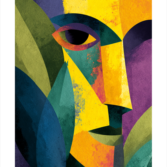 Stilhedens farverige hvisken - No Frame, With White Border