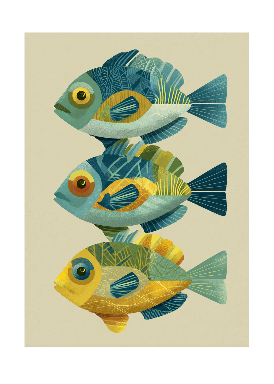 Havets sagte klang - No Frame, With White Border