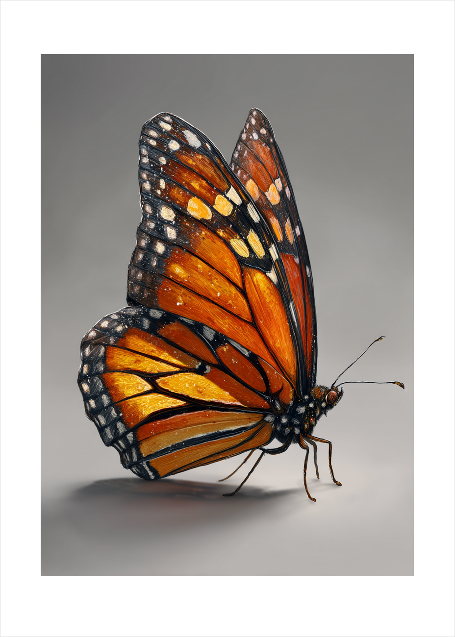 Sommerfuglens silkebløde hvisken - No Frame, With White Border