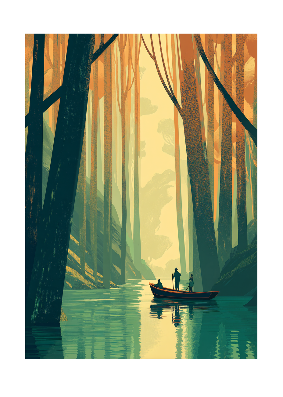 Skovens stille hvisken - No Frame, With White Border