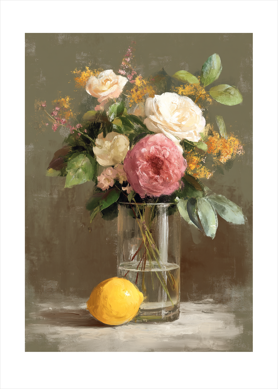 Hvisken af silke og citron - No Frame, With White Border