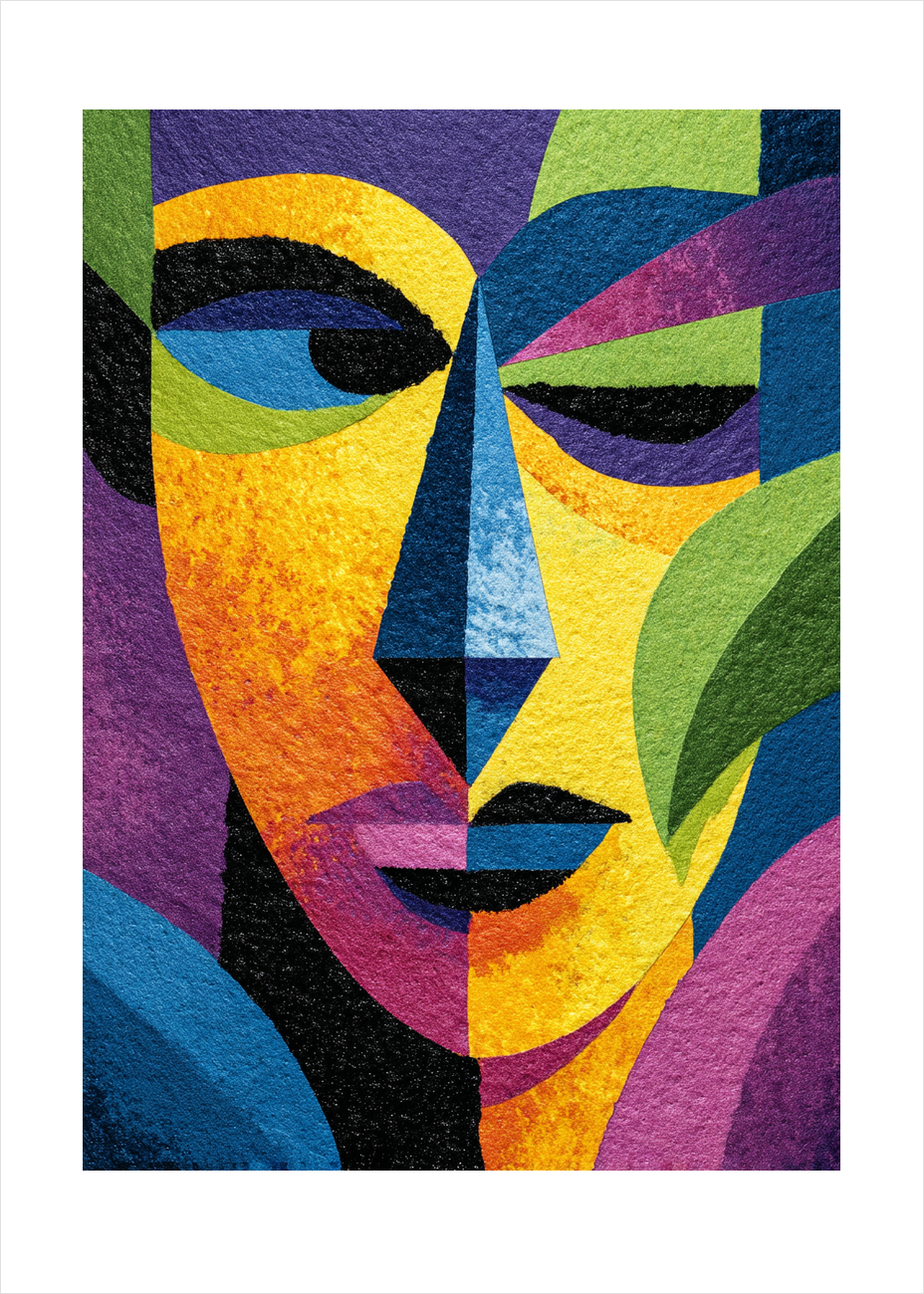 Stille hvisken af farver - No Frame, With White Border