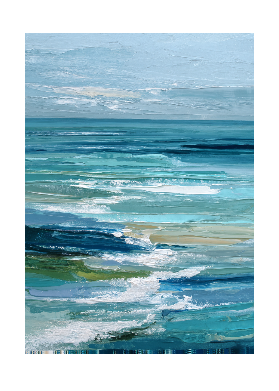 Havets klang i brystet - No Frame, With White Border