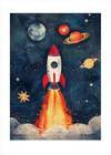 Ekko af kosmisk sus - No Frame, With White Border