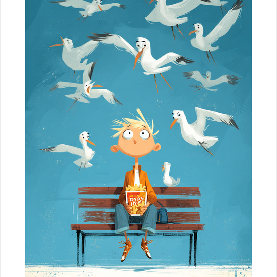 Knasende salt i luften - No Frame, With White Border