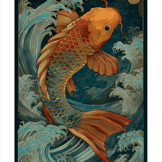 Bølgesang fra gyldne skæl - No Frame, With White Border