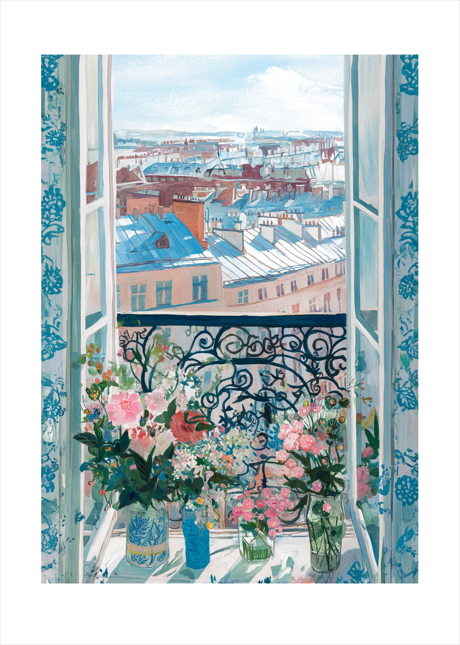 Duften af morgenen i byen - No Frame, With White Border