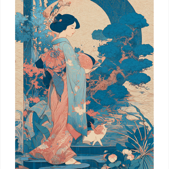 Silkens hvisken i måneskær - No Frame, With White Border