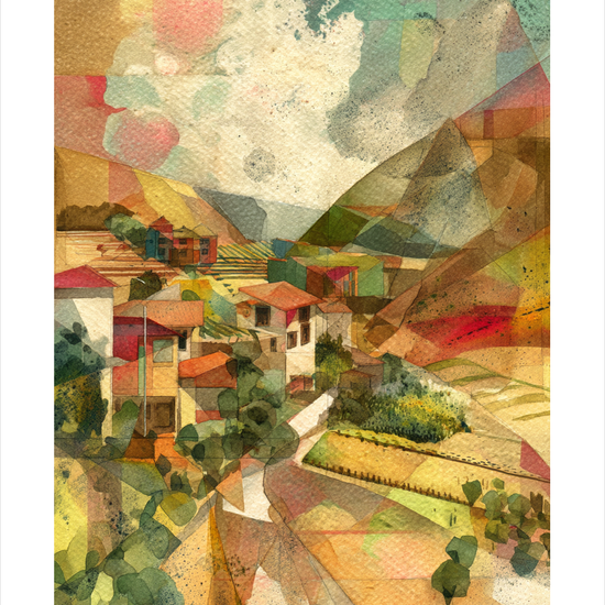 Lyden af fjernt landsbyliv - No Frame, With White Border