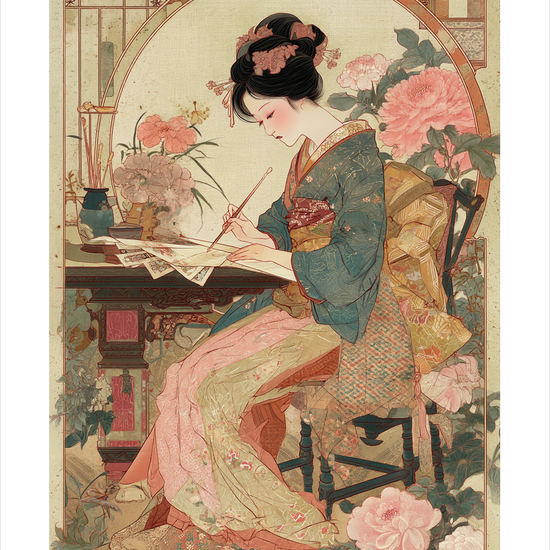 Duften af tusch og te - No Frame, With White Border