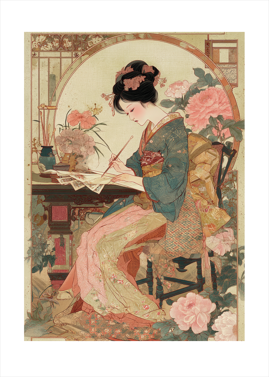 Duften af tusch og te - No Frame, With White Border