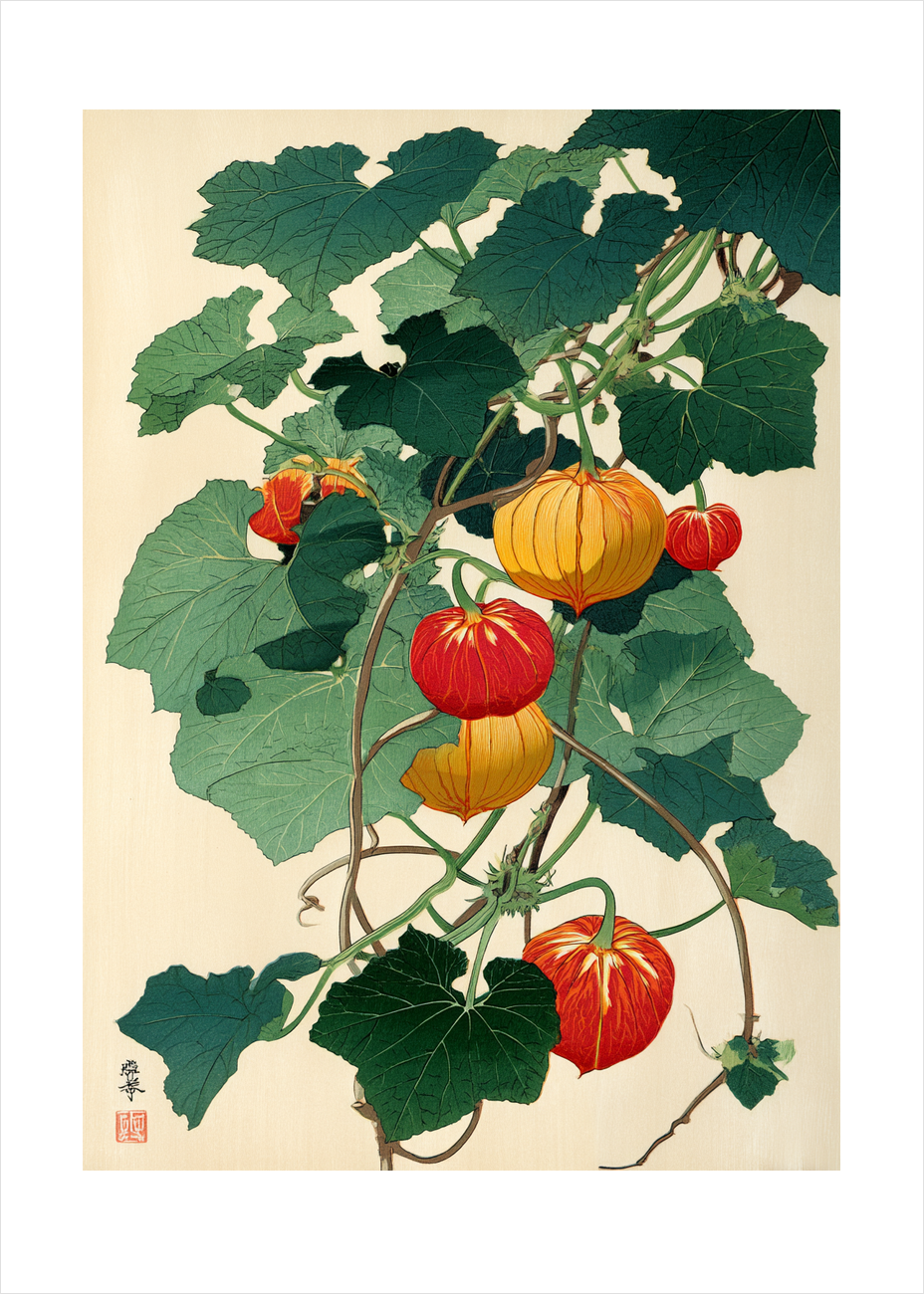 Hviskende lanterner i vinden - No Frame, With White Border