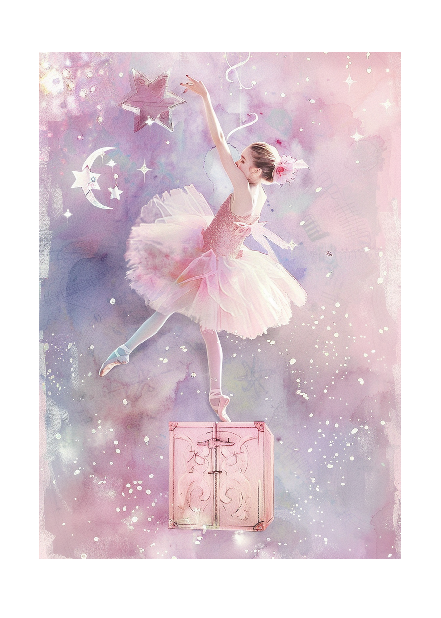 Hviskende stjernedans - No Frame, With White Border