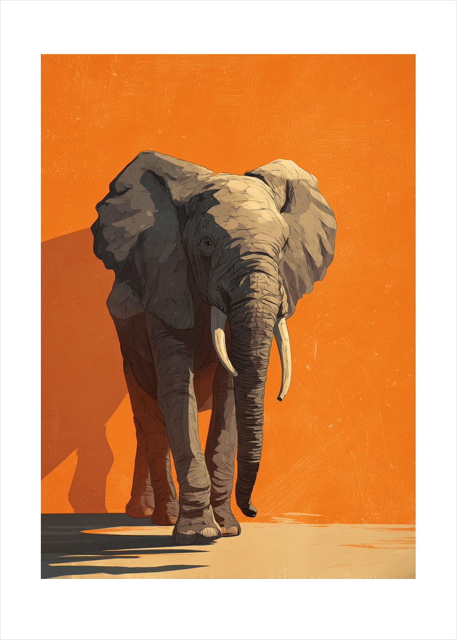 Tunge trin som trommer - No Frame, With White Border