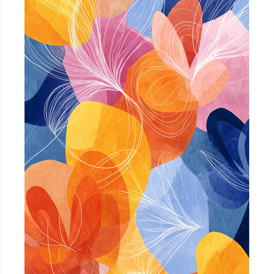 Farvesus i blødt ekko - No Frame, With White Border