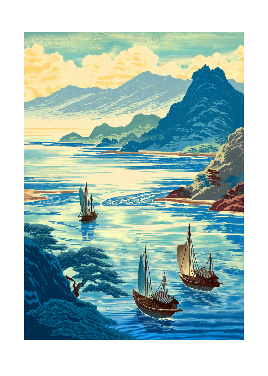 Saltvandets kølige hvisken - No Frame, With White Border