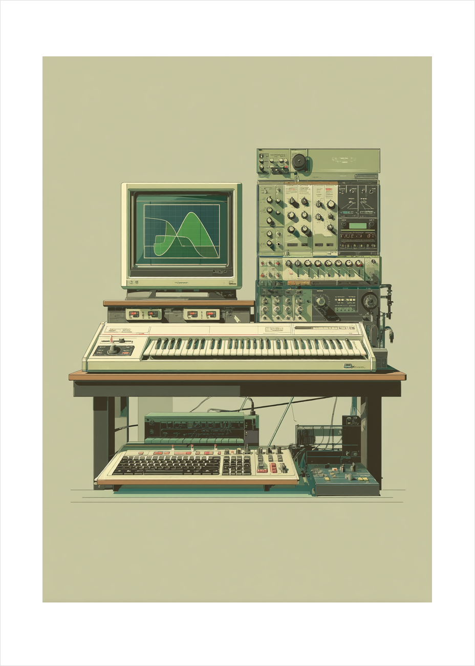 Lydens grønne kurver - No Frame, With White Border