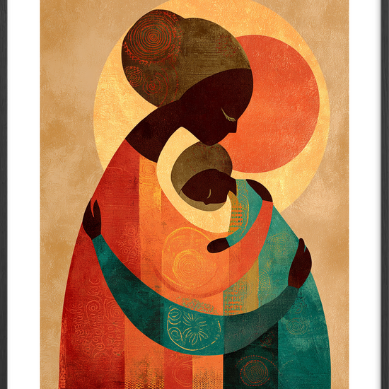 Moderens stille hjertesang - Black Frame, With White Border