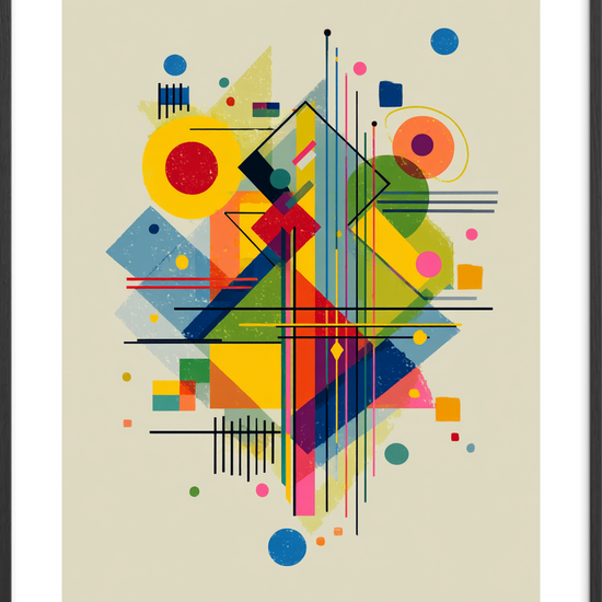 Rytmens farverige symfoni - Black Frame, With White Border