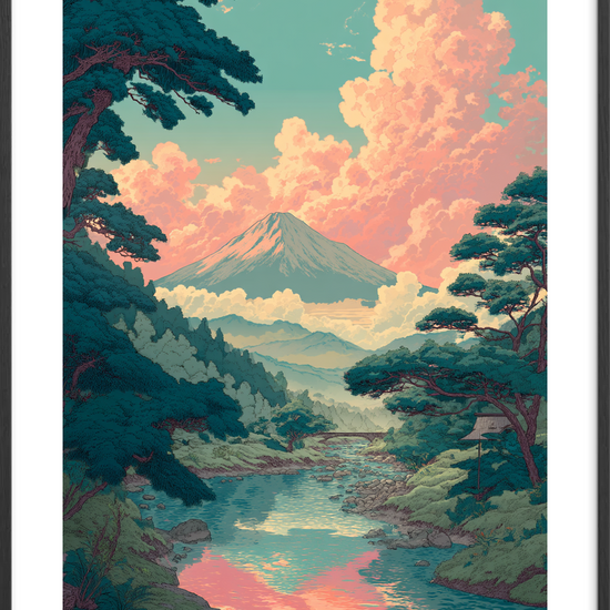 Solens bløde hvisken - Black Frame, With White Border