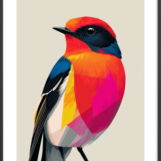 Fløjlssang i farvebrus - Black Frame, With White Border