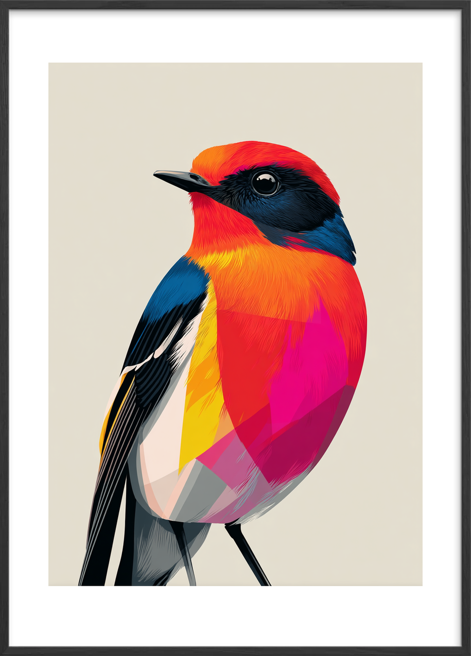 Fløjlssang i farvebrus - Black Frame, With White Border