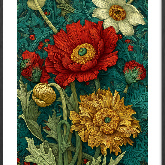 Duft af skjult symfoni - Black Frame, With White Border