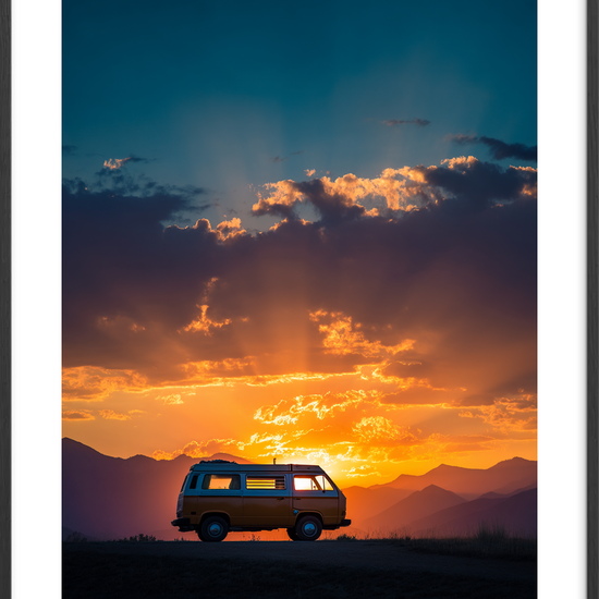 Solens varme hvisken - Black Frame, With White Border