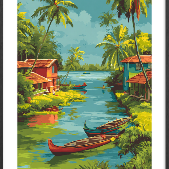 Vindens salte sang - Black Frame, With White Border