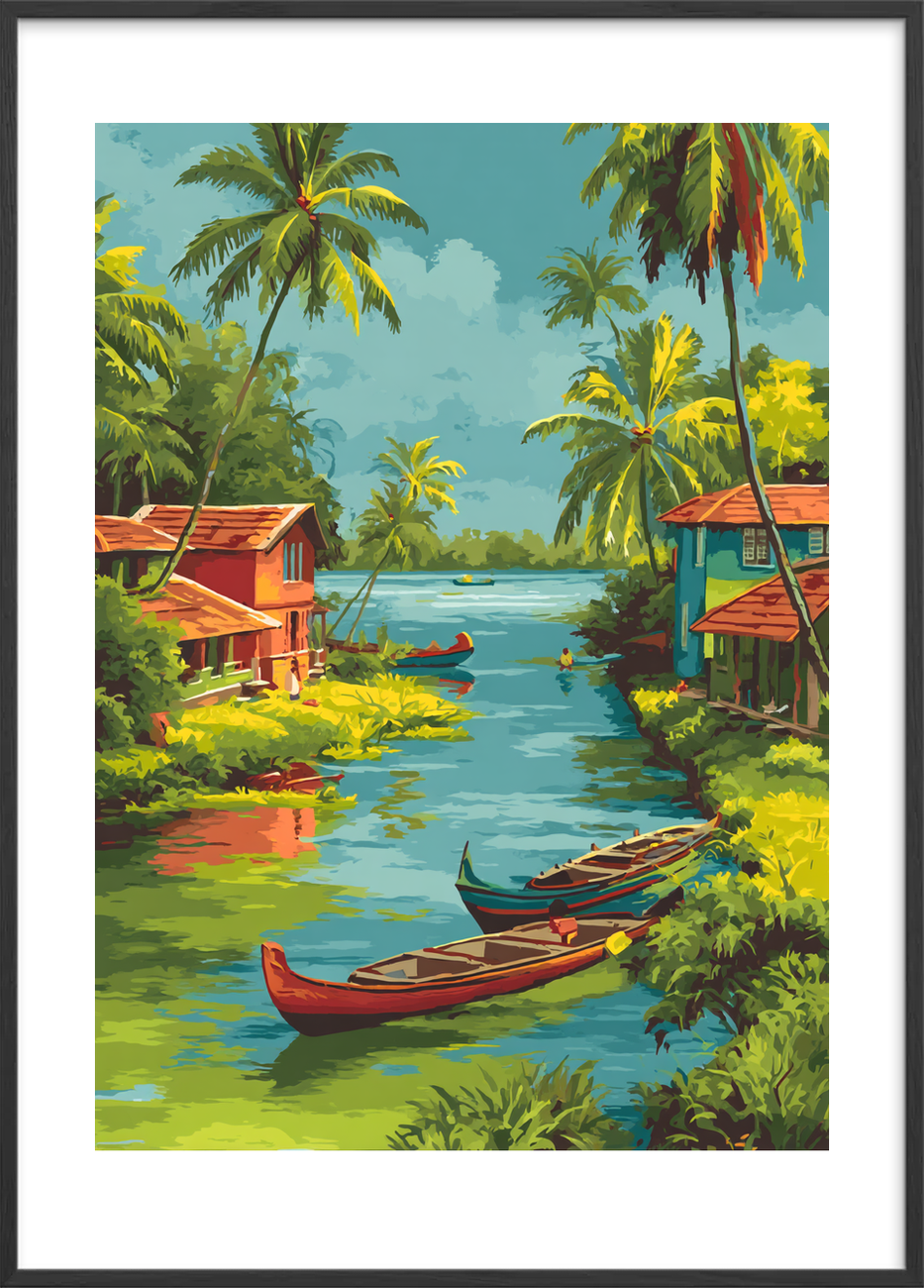 Vindens salte sang - Black Frame, With White Border