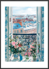 Duften af morgenen i byen - Black Frame, With White Border