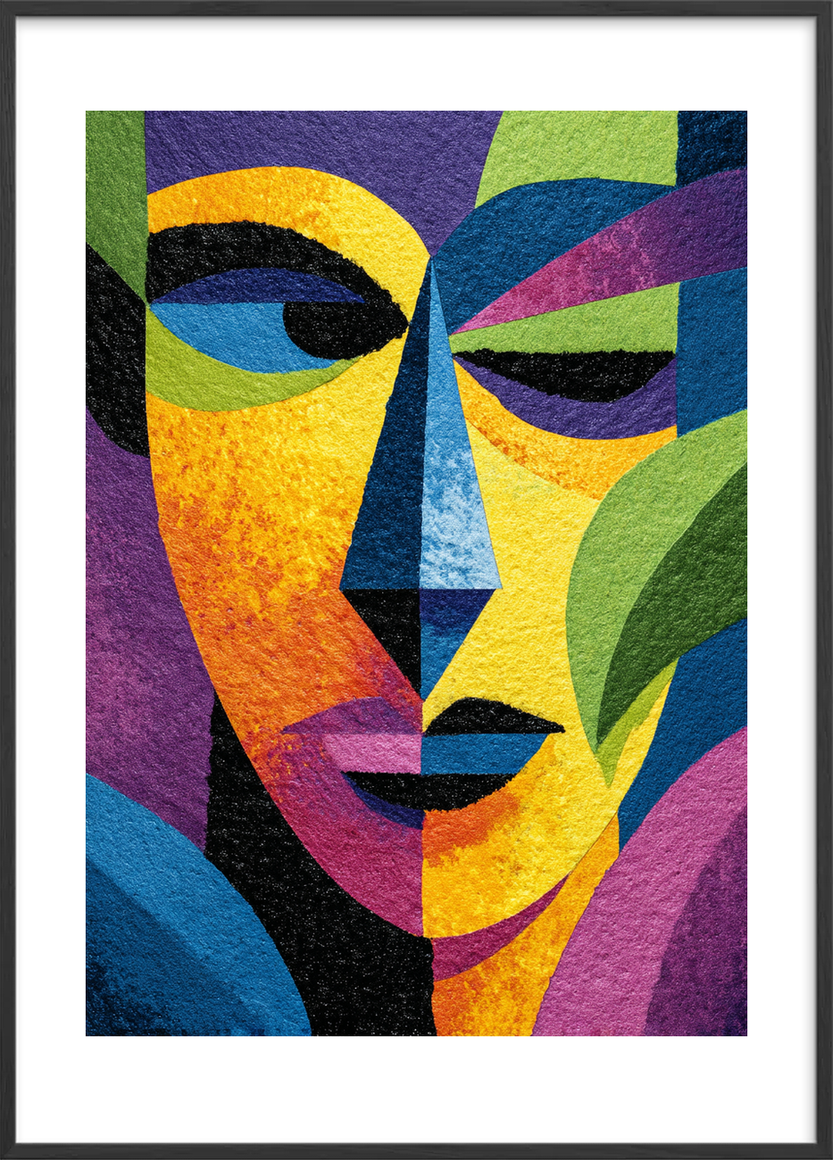 Stille hvisken af farver - Black Frame, With White Border