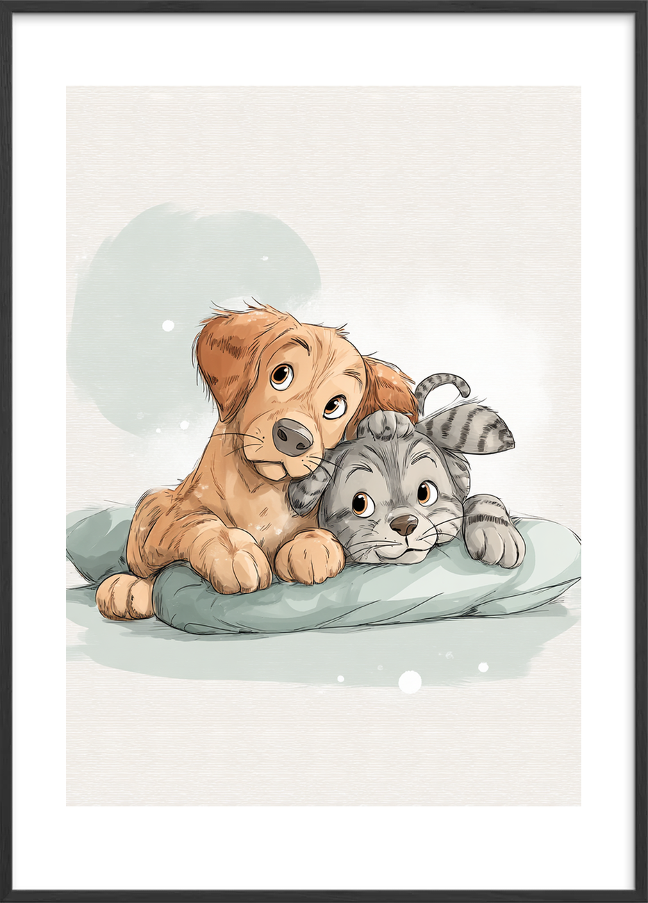 Pudens bløde hvisken - Black Frame, With White Border