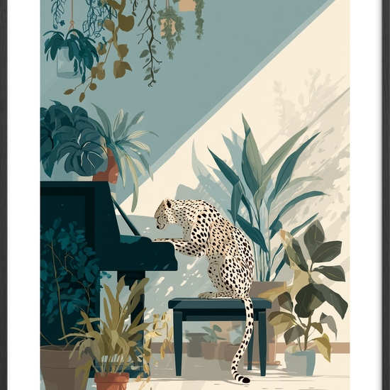 Potespil i grønne skygger - Black Frame, With White Border