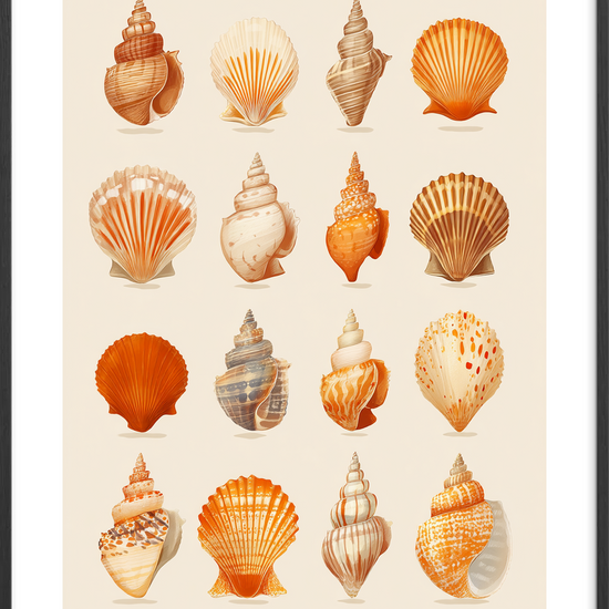 Havets sagte hvisken - Black Frame, With White Border