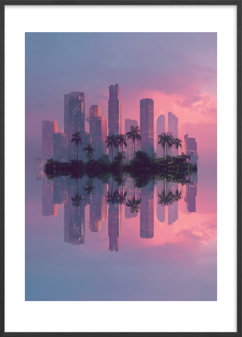 Morgenens bløde hvisken - Black Frame, With White Border