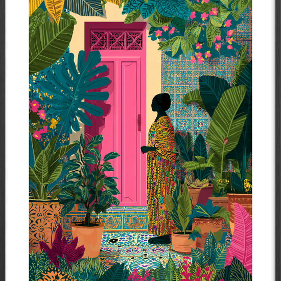 Tropisk stilheds sagte rytme - Black Frame, With White Border