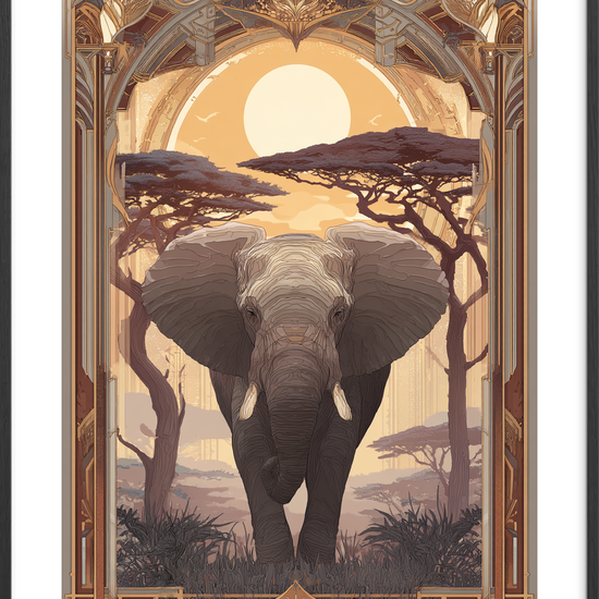 Tunge skridt under solen - Black Frame, With White Border