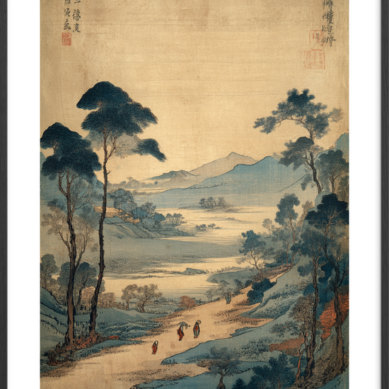 Horisontens stille hvisken - Black Frame, With White Border