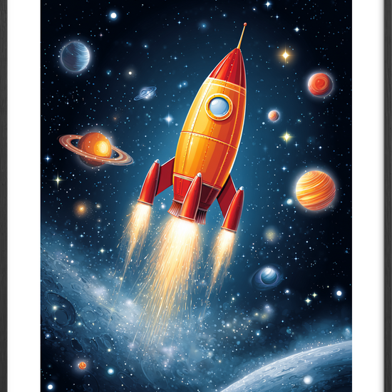 Ildstormens blide sus - Black Frame, With White Border