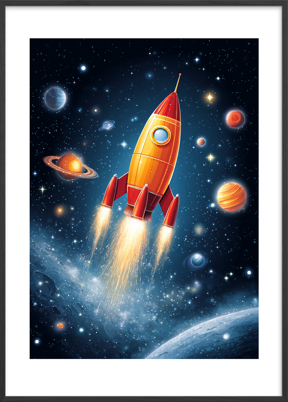 Ildstormens blide sus - Black Frame, With White Border