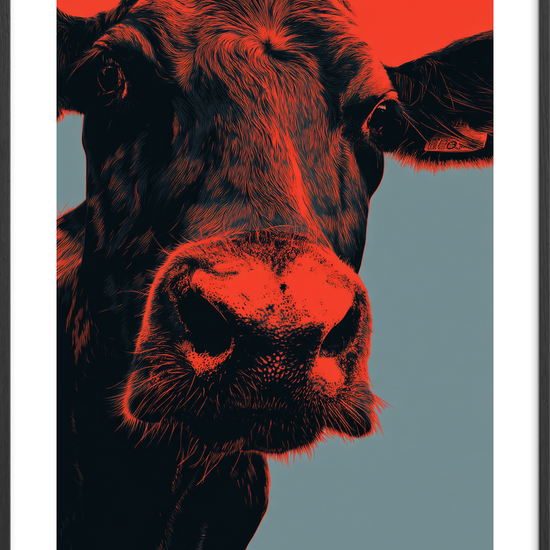 Våd mule, dyb brummen - Black Frame, With White Border