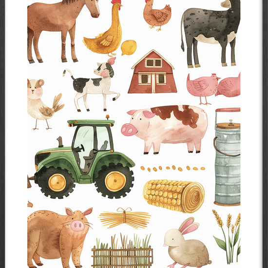 Duften af halm og regn - Black Frame, With White Border